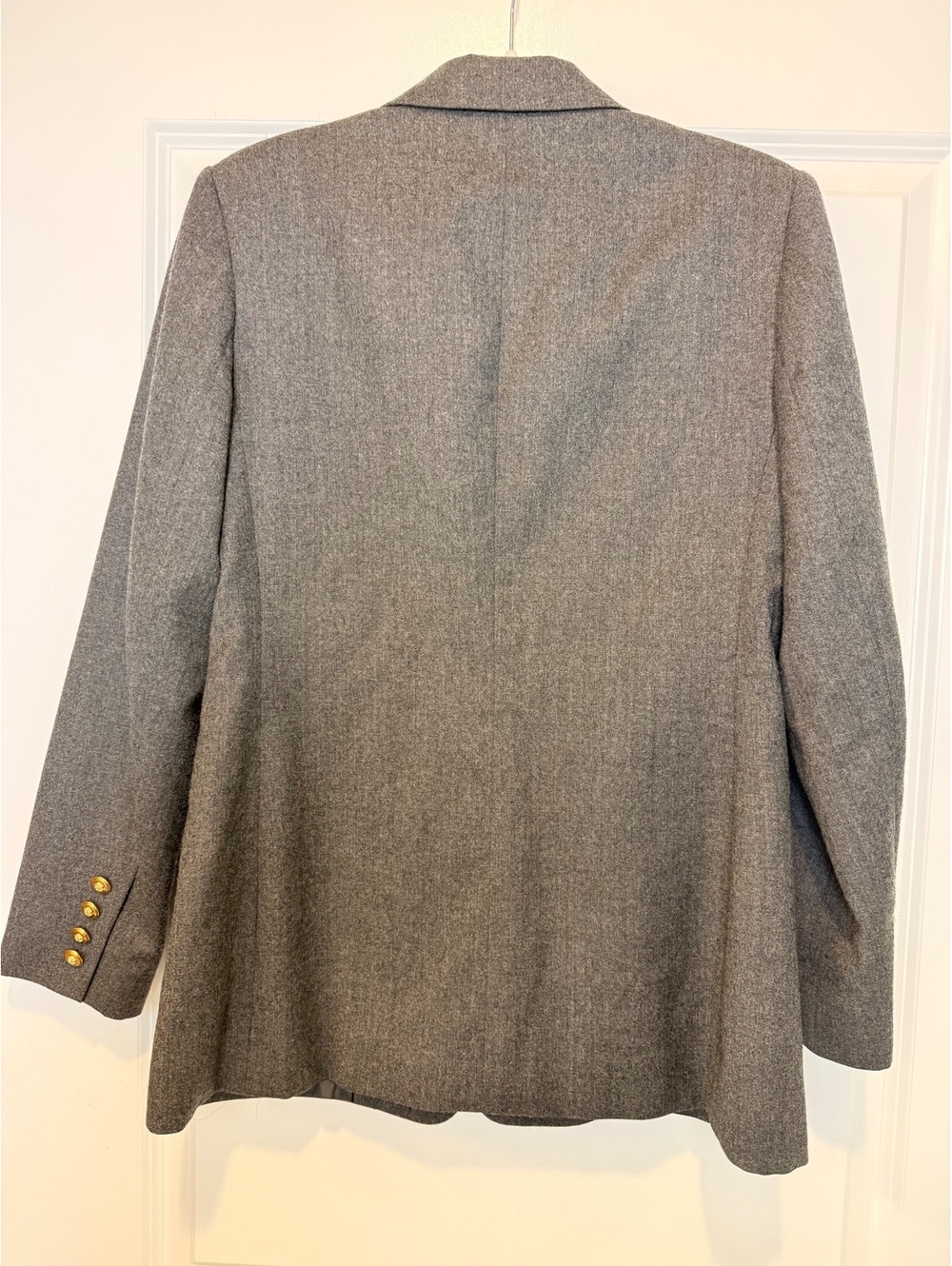 Vintage Talbots 100% Italian Wool Blazer Size 6 Gray / Gold Buttons Made in USA - Picture 12 of 12